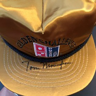 Autographed golden hat